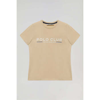 textil Mujer Camisetas manga corta Polo Club NEW ICONIC TITLE W B Beige