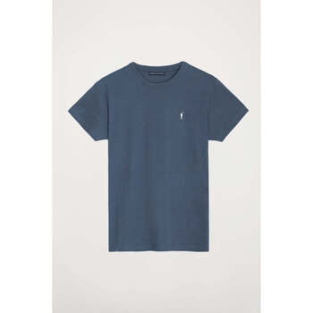 textil Hombre Camisetas manga corta Polo Club Camiseta Azul denim 38090 Azul