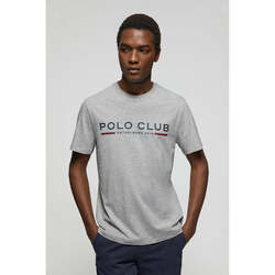 textil Hombre Camisetas manga corta Polo Club NEW ICONIC TITLE B Gris