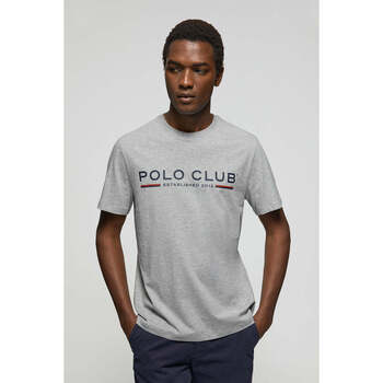 textil Hombre Camisetas manga corta Polo Club Camiseta Gris Vigore 40967 Gris
