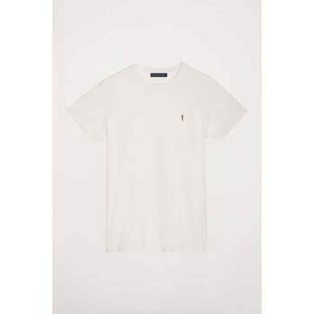 textil Hombre Camisetas manga corta Polo Club Camiseta Ecru 38100 Marrón