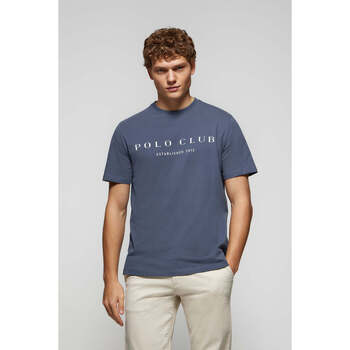 textil Hombre Camisetas manga corta Polo Club Camiseta Azul Denim 40955 Azul
