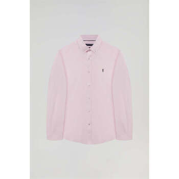 textil Hombre Camisas manga larga Polo Club Camisa Rosa 39893 Rosa