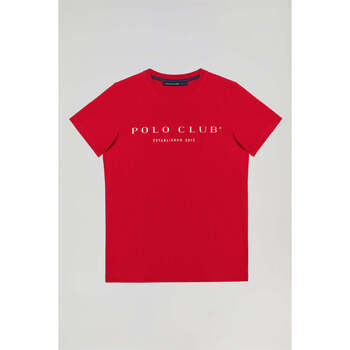 textil Hombre Camisetas manga corta Polo Club NEW ESTABLISHED TITLE B Rojo