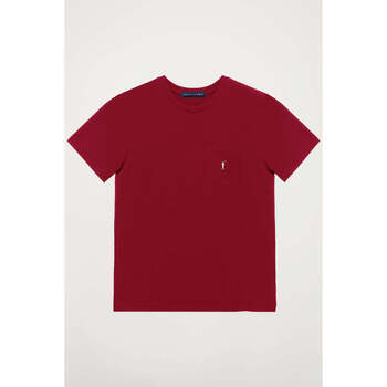 textil Hombre Camisetas manga corta Polo Club Camisa Garnet 39841 Marrón
