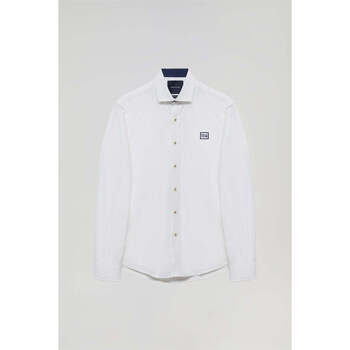 textil Hombre Camisas manga larga Polo Club BLOCK FRAME MKT OXFORD SHIRT Blanco