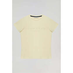 textil Mujer Camisetas manga corta Polo Club NEW ESTABLISHED TITLE W B Amarillo