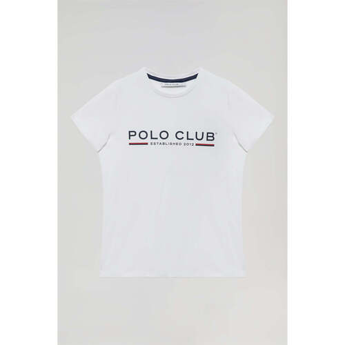 textil Mujer Camisetas manga corta Polo Club NEW ICONIC TITLE W B Blanco