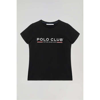 textil Mujer Camisetas manga corta Polo Club NEW ICONIC TITLE W B Negro
