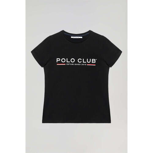 textil Mujer Camisetas manga corta Polo Club NEW ICONIC TITLE W B Negro