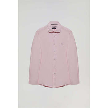 textil Hombre Camisas manga larga Polo Club Camisa Rosa 39890 Rosa
