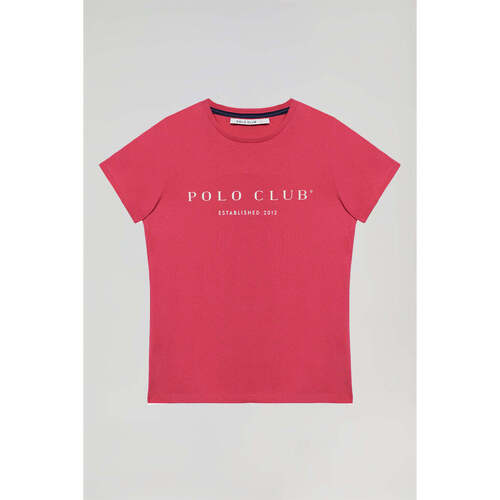 textil Mujer Camisetas manga corta Polo Club NEW ESTABLISHED TITLE W B Rojo