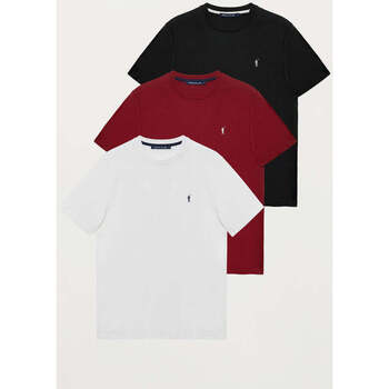 textil Hombre Camisetas manga corta Polo Club PACK - 3 RIGBY GO T-SHIRT U W-B-G Multicolor