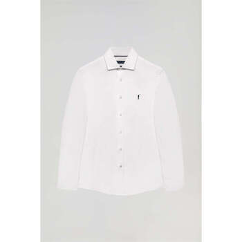 textil Hombre Camisas manga larga Polo Club Camisa Blanco 39896 Blanco