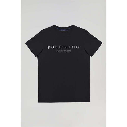textil Hombre Camisetas manga corta Polo Club NEW ESTABLISHED TITLE B Negro