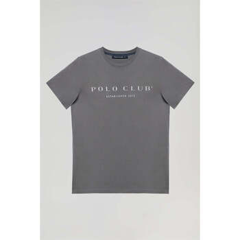 textil Hombre Camisetas manga corta Polo Club Camiseta Asfalto 40959 Gris