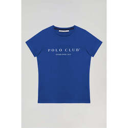 textil Mujer Camisetas manga corta Polo Club NEW ESTABLISHED TITLE W B Azul