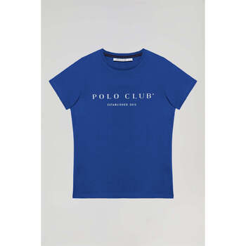 textil Mujer Camisetas manga corta Polo Club NEW ESTABLISHED TITLE W B Azul