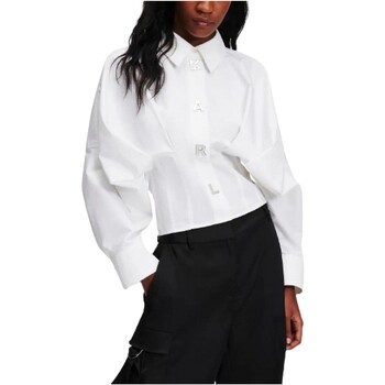 textil Mujer Camisas Karl Lagerfeld - Camisa con Letras Metlicas de Karl Blanco