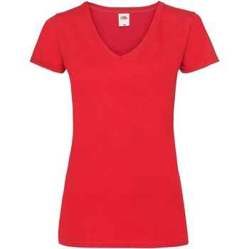 textil Mujer Camisetas manga larga Fruit Of The Loom SS702 Rojo