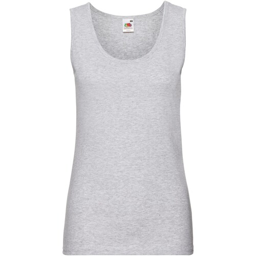 textil Mujer Camisetas sin mangas Fruit Of The Loom Value Gris