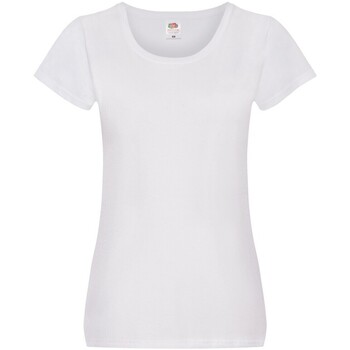 textil Mujer Camisetas manga larga Fruit Of The Loom SS712 Blanco
