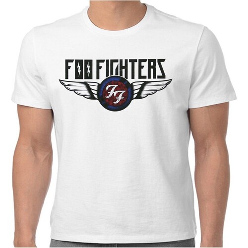 textil Camisetas manga larga Foo Fighters Flash Wings Blanco