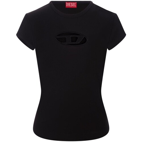 textil Mujer Camisas Diesel - Camiseta con Logo Negro