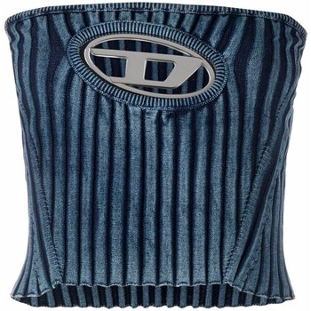 textil Mujer Tops / Blusas Diesel - Top con Logo Metálico Azul