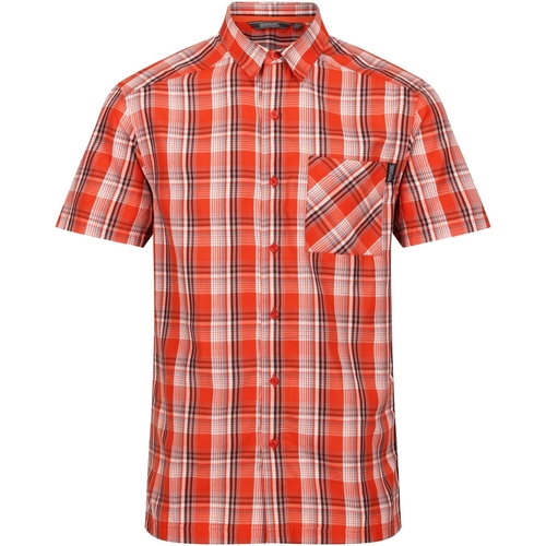 textil Hombre Camisas manga corta Regatta Mindano VII Rojo