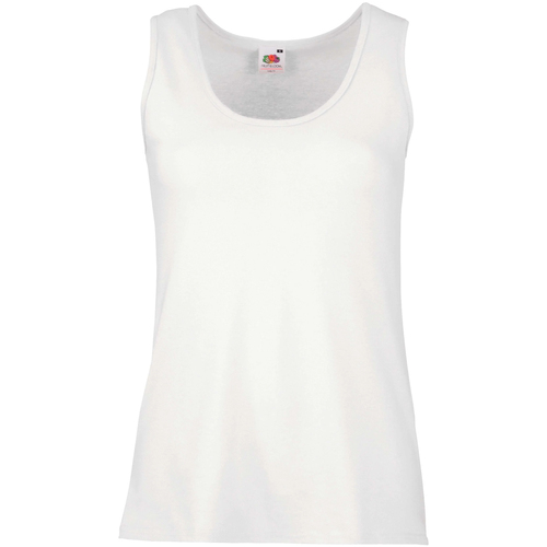 textil Mujer Camisetas sin mangas Fruit Of The Loom Value Blanco