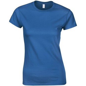 textil Mujer Camisetas manga larga Gildan Softstyle Azul