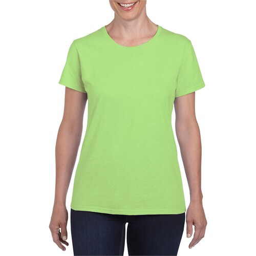 textil Mujer Camisetas manga larga Gildan Heavy Cotton Verde