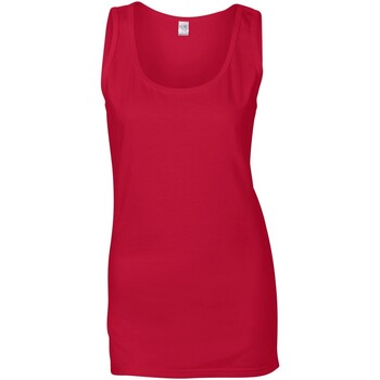 textil Mujer Camisetas sin mangas Gildan Softstyle Rojo