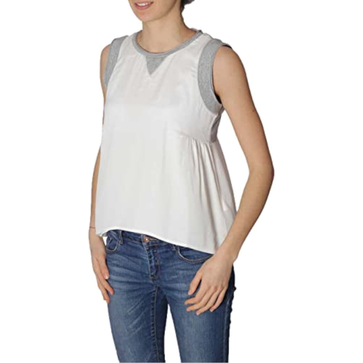textil Mujer Camisetas sin mangas Deha D53460 Blanco
