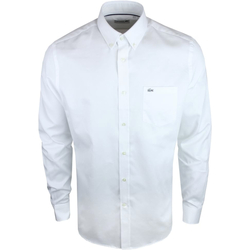 textil Hombre Camisas manga larga Lacoste CH9081 Blanco