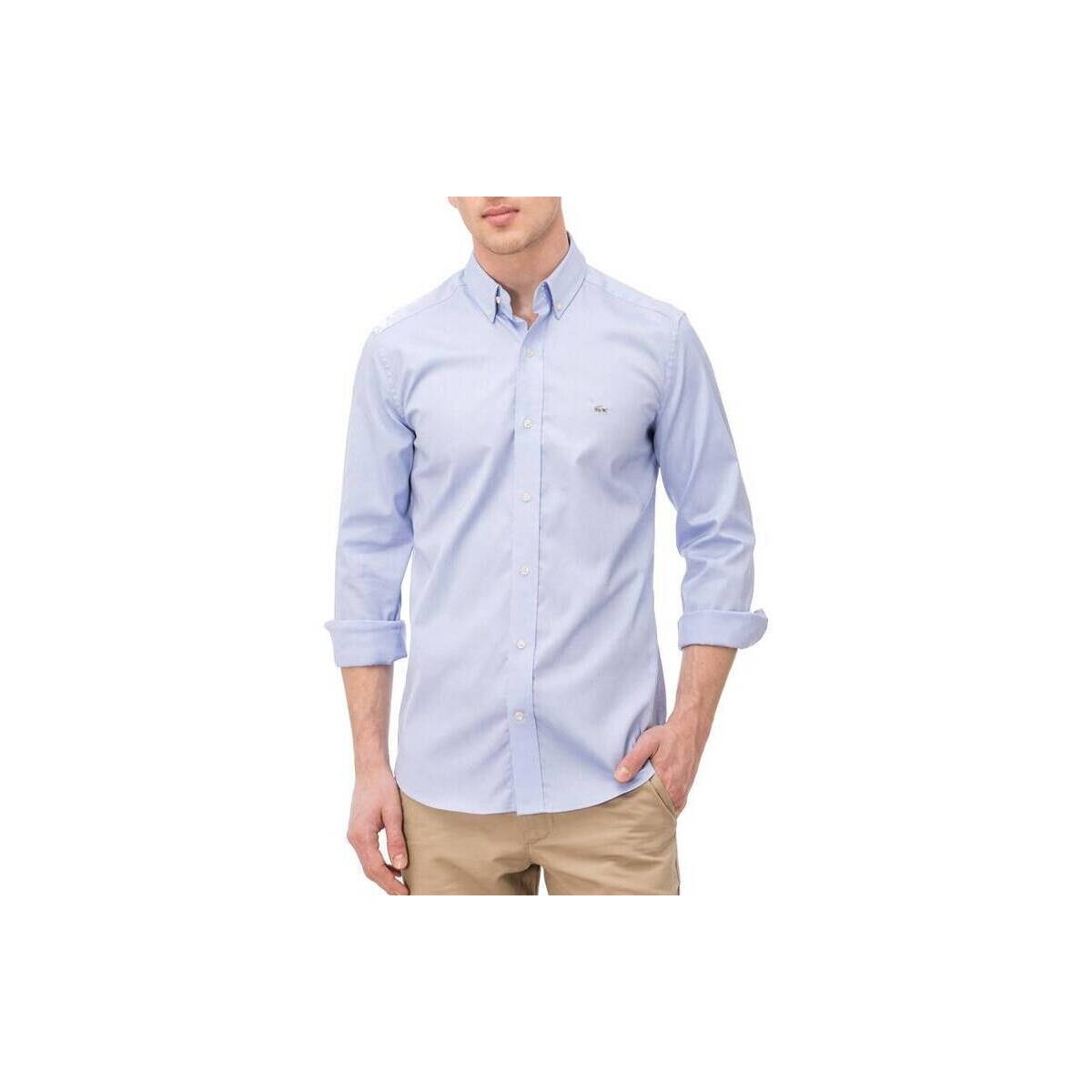 textil Hombre Camisas manga larga Lacoste CH9844 Blanco