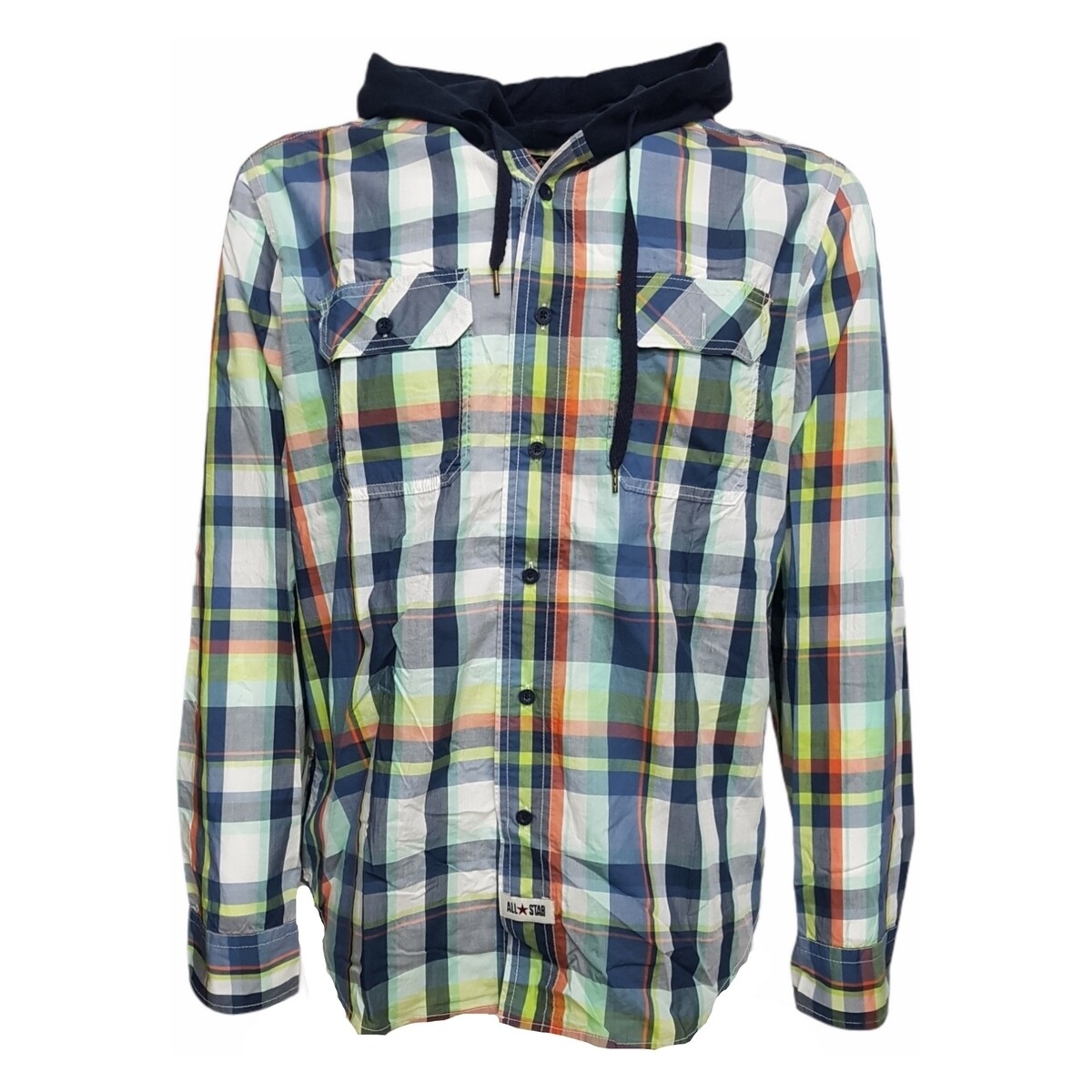 textil Hombre Camisas manga larga Converse 1EU440A Multicolor