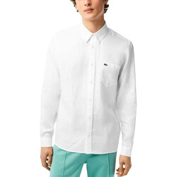 textil Hombre Camisas manga larga Lacoste CH5692 Blanco