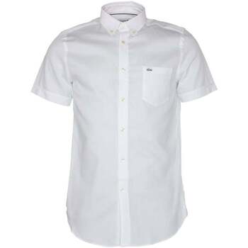 textil Hombre Camisas manga corta Lacoste CH0221 Blanco
