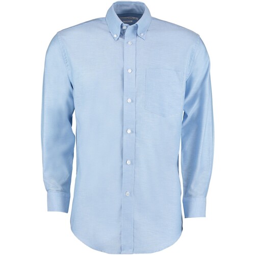 textil Hombre Camisas manga larga Kustom Kit K351 Azul
