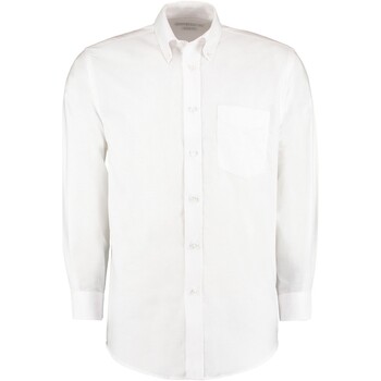 textil Hombre Camisas manga larga Kustom Kit K351 Blanco