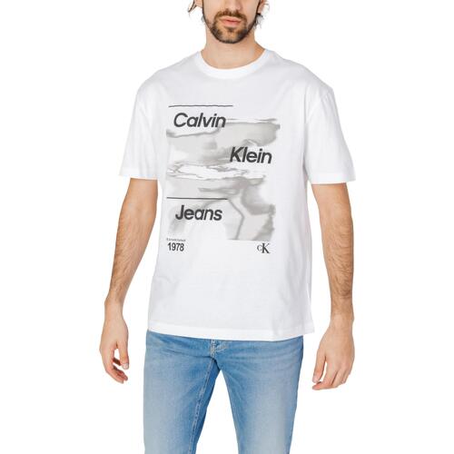 textil Hombre Polos manga larga Calvin Klein Jeans J30J325184 Blanco