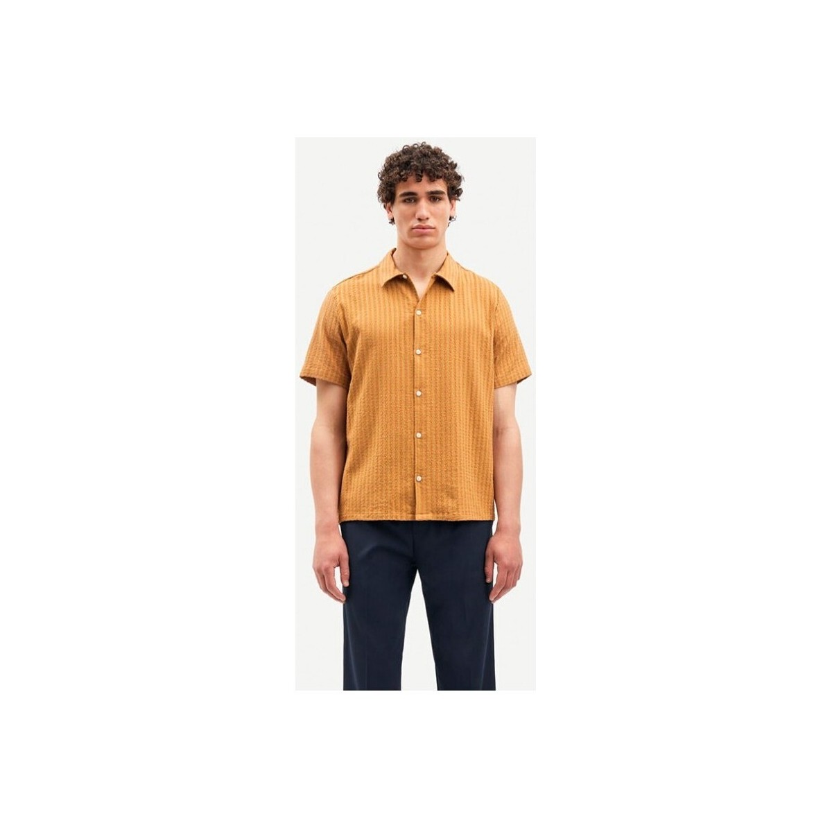 textil Hombre Camisas manga larga Samsoe Samsoe Samose Samsoe Avan Shirt Bistre Multicolor