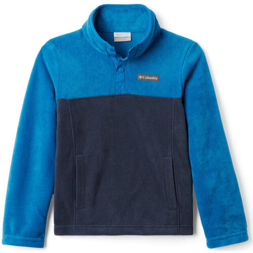 textil Niños Polaire Columbia Steens Mtn  1/4 Snap Fleece Pull-over Azul