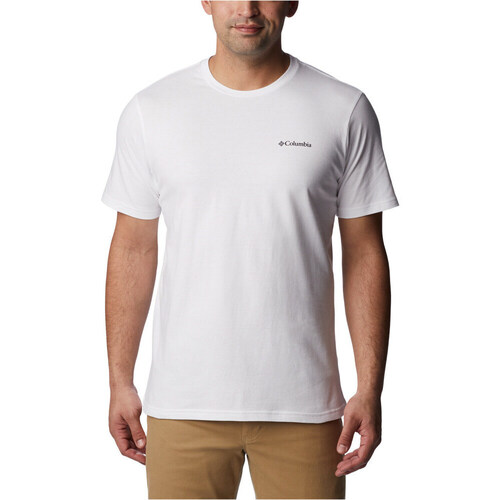 textil Hombre Camisetas manga corta Columbia North Cascades Short Sleeve Tee Blanco