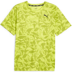 textil Hombre Camisetas manga corta Puma FIT Ultrabreathe AOP tee Verde