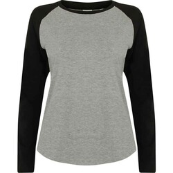 textil Mujer Camisetas manga larga Sf SK271 Negro