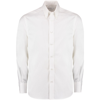 textil Hombre Camisas manga larga Kustom Kit K188 Blanco