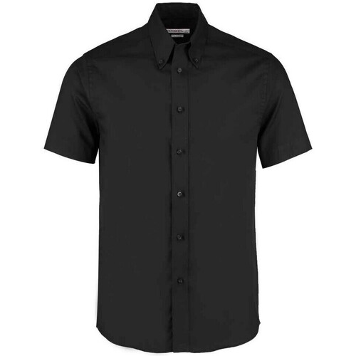 textil Hombre Camisas manga corta Kustom Kit Premium Negro